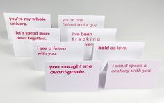 Typographic Valentines Puns #valentines #font #print #screen #day #type #cards #typography
