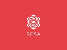 Rosa, Beetroot Graphics #logo #mark #flower #rose #geometric