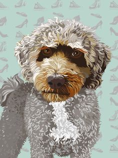 Tess #fellerer #together #illustration #portrait #forever #marge #friends #dog