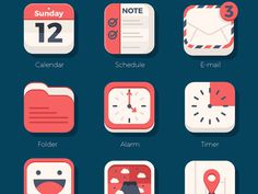 21 Free Vector Flat iOS Icons