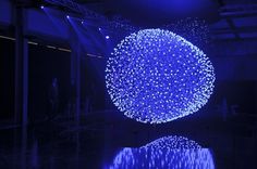 CJWHO ™ (Sculpture in Motion Made of 12,000 Translucent...) #sculpture #motion #design #interiors #art #blue