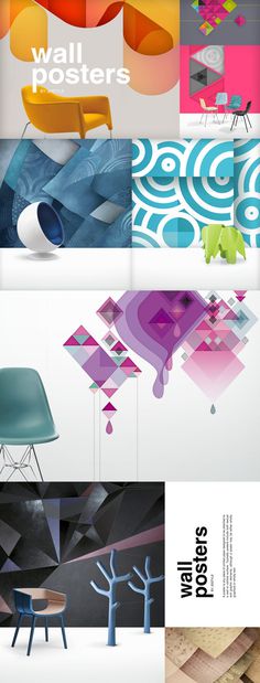 Wall posters on Behance #chair #design #illustration #wall #posters #jdstyle