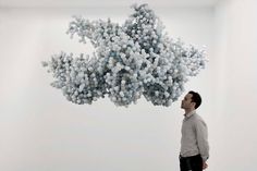Pixel Clouds by Daniel Arsham | Colossal #clouds #sculpture #pixel #art #daniel #plastic #arsham