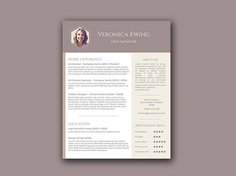 Free Word Resume Template with Creative Design