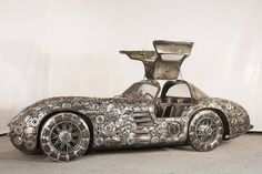 Life-Size Cars Created by Artists from Recycled Metals