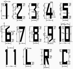 These geometric numbers are used on runways due to their unmistakable shapes and their ability to be easily drawn. Image: Transport Canada #fonts #airports #aircraft