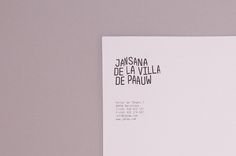 THEARTISTANDHISMODEL » Jansana De La Villa De Paauw Branding #branding #design #graphic #identity #stationery