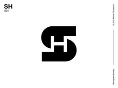 SH Monogram by Michal Tomašovič #monogram #logo #lettermark #design