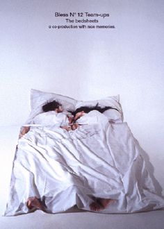 bless no° 12, couple bedsheets, 2000 sheets imprinted with an image of a couple sleeping #images