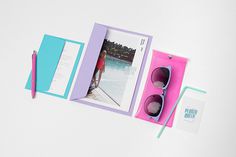 Pearly Queen London on Behance #invite #holographic #branding #invitation #business #card #look #book #swimwear #identity #stationery #passport #foil #neon