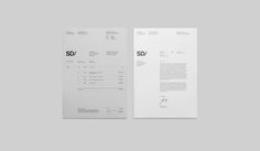 SD / Socio Design branding #invoice #socio #branding #design #modernist #grid #sd #minimal #stationery #layout #letterhead