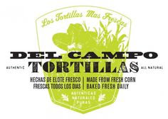 Del Campo Tortillas Logo #logo #distressed #branding #typography