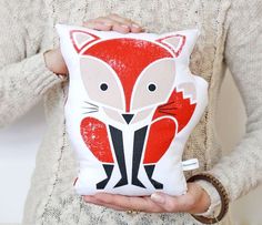 Forest Animal Print Pillows Uncovet #pillow #print #fox