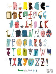 Introducing: Berlin-based Artist & Design Collective KLUB7 I Art Sponge #klub7 #letters #color #alphabet #fun #typography