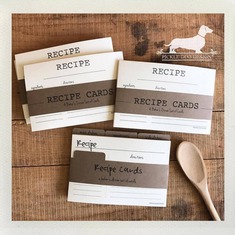 12-Card Set of Recipe Cards by Pickle Dog Design on Etsy