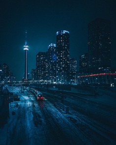 Moody and Cinematic Toronto Cityscapes by Ivan Krivonosov
