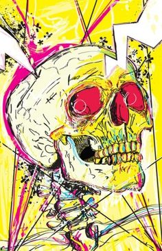 Aint No Grave Art Print by Matt Fontaine | Society6 #sketchy #vector #yellow #cmyk #skull