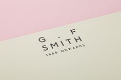 Creative Review Made Thought rebrands G.F Smith #type #branding #logo