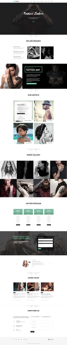 Brando #Responsive & #Multipurpose #OnePage #WordPress #Theme For #Tattoo Makers by #ThemeZaa https://goo.gl/ePNxYs