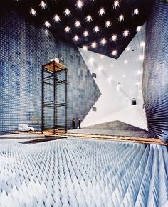 Radar test chamber at NASA, undated. (Johnson Space Center Archive) #spaces #interiors #science #technology