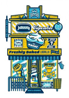 Johnny Cupcakes #cupcakes #illustration #vector #johnny