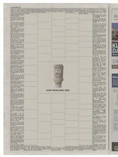 Extra strong garlic sauce print ad by N=5, Amsterdam (Jeroen van der Sluis, Lukas van de Ven, Ed van Bennekom #newspaper #ad
