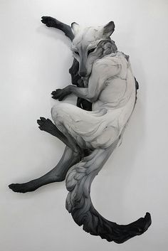 Preview of Beth Cavener Stichter's "Come Undone" | Hi Fructose Magazine #rabbit #sculpture #wolf