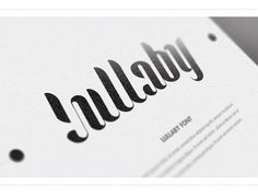 Lullaby Font on the Behance Network #lullaby #font