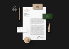 Malik Bros - Tailor Goods branding corporate design by Sebastian Bednarek new minimal beautiful green mindsparkle mag business card cardboar