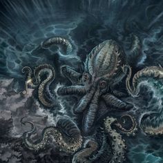 rebel6:byÂ Marco Hasmann #octopus #tentacles #illustration #sea #monster #kraken