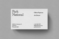 Park National by Michael Mason #business card #print