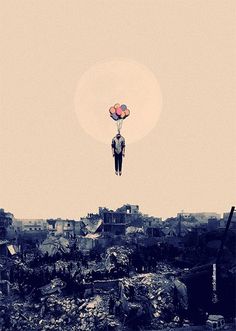Painting a Description https://soundcloud.com/philippe-zarif/painting-a-description-wasef-w #album #aleppo #head #destruction #song #cover #balloon #fly #poster #music #moon