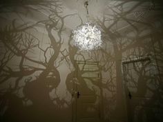 A Chandelier that Casts Tree Shadows #interior #design #art