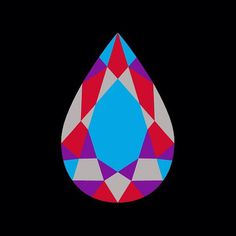 Teardrop. Tshirt design by Fourth is King. #geometry #graphics #diamond #design #graphic #color #logo