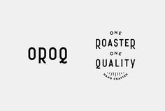 One Roaster One Quality by Plat #logo #logotype #mark #symbol #typography