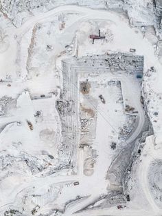 Aerial Views of The Carrara Marble Mines by Bernhard Lang
