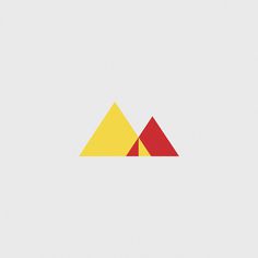 M #red #geometry #abstraction #yellow #illustration #triangles #type #typography