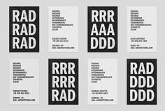 RAD by Studio Mjölk #graphic design #black and white #print
