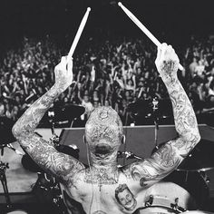 Travis Barker by Chris Roque #music #tattoo #photography #drumming