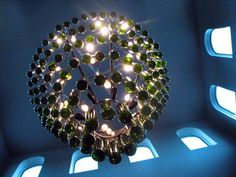 25 Creative Wine Bottle Chandelier Ideas #chandelier #light #wine #bottle
