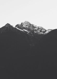 Mountains #white #& #black #photography #nature #mountains