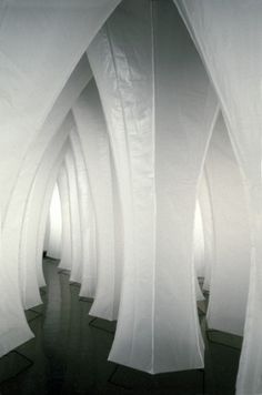 Kendall Buster Subterrain (White) #hidden #installation #columns #path #light