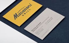Graphic-ExchanGE - a selection of graphic projects - Page2RSS #printed #romanos #card #print #yellow #grill #romano #collateral #macaroni