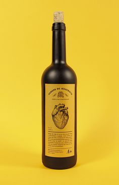 Jesucristo el Superhxc3xa9roe on Behance #typeface #packaging #wine #label #blood #black #editorial #bottle #gold #wine bottle #ticket #stic