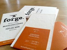 Lovely Stationery . Curating the very best of stationery design #white #business #card #orange #black #rust #collateral #anvil