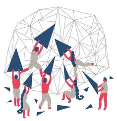 All sizes | The Tactile Dome | Flickr - Photo Sharing! #structure #illustration #building #triangle #collaboration #editorial #teamwork