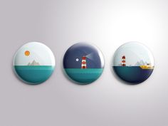 Pin badges (Icon series) #badges #illustration