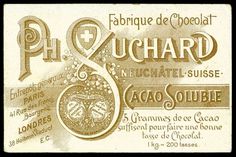 All sizes | French Tradecard Back - Chocolate Suchard | Flickr - Photo Sharing! #design #vintage #typography