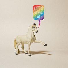 Horses Gonna Horse | Flickr - Photo Sharing! #rainbow #horse