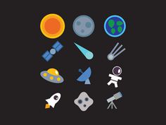 Free Space icon Set (Vector)